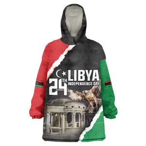 Happy Libya Independence Day Kid Wearable Blanket Hoodie Libya In My Heart