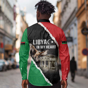 Happy Libya Independence Day Long Sleeve Button Shirt Libya In My Heart