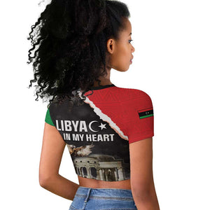 Happy Libya Independence Day Raglan Cropped T shirt Libya In My Heart