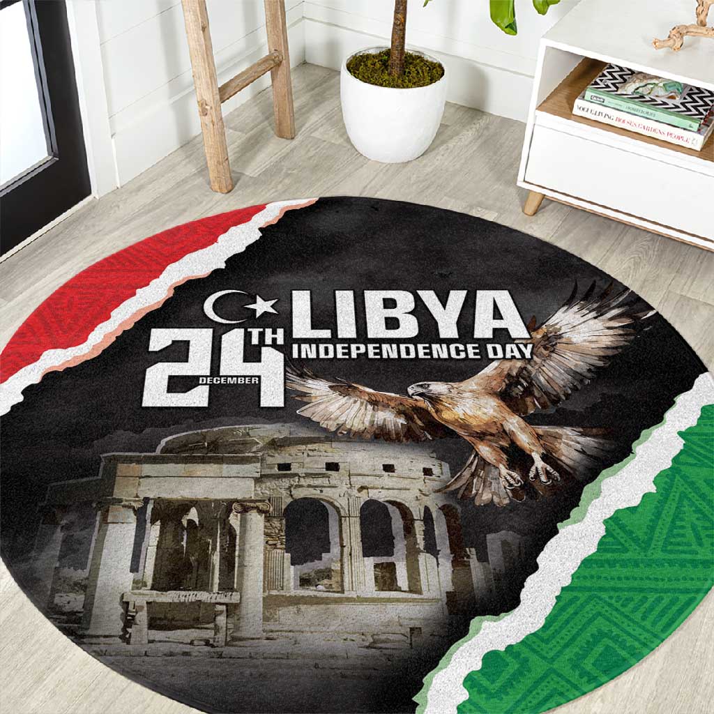 Happy Libya Independence Day Round Carpet Libya In My Heart