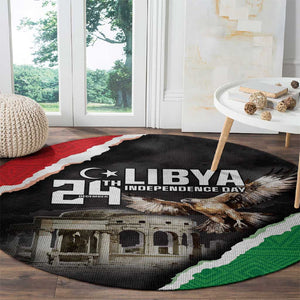 Happy Libya Independence Day Round Carpet Libya In My Heart