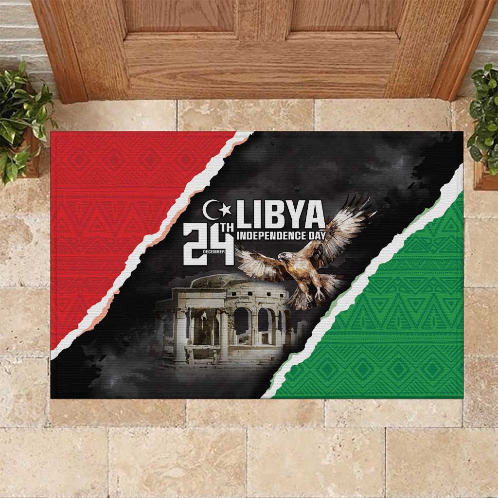 Happy Libya Independence Day Rubber Doormat Libya In My Heart