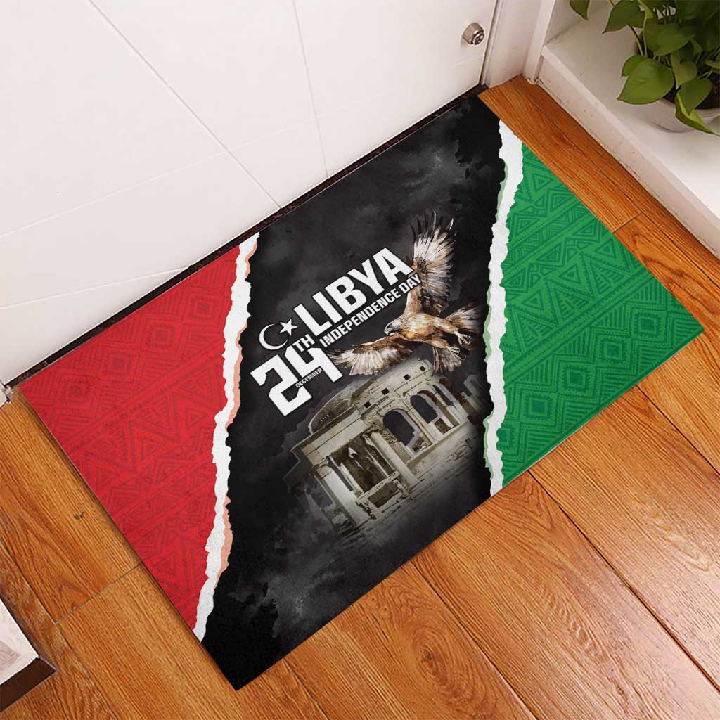 Happy Libya Independence Day Rubber Doormat Libya In My Heart