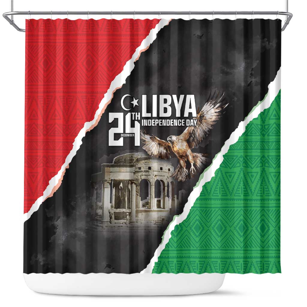 Happy Libya Independence Day Shower Curtain Libya In My Heart