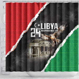 Happy Libya Independence Day Shower Curtain Libya In My Heart