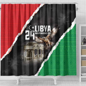 Happy Libya Independence Day Shower Curtain Libya In My Heart