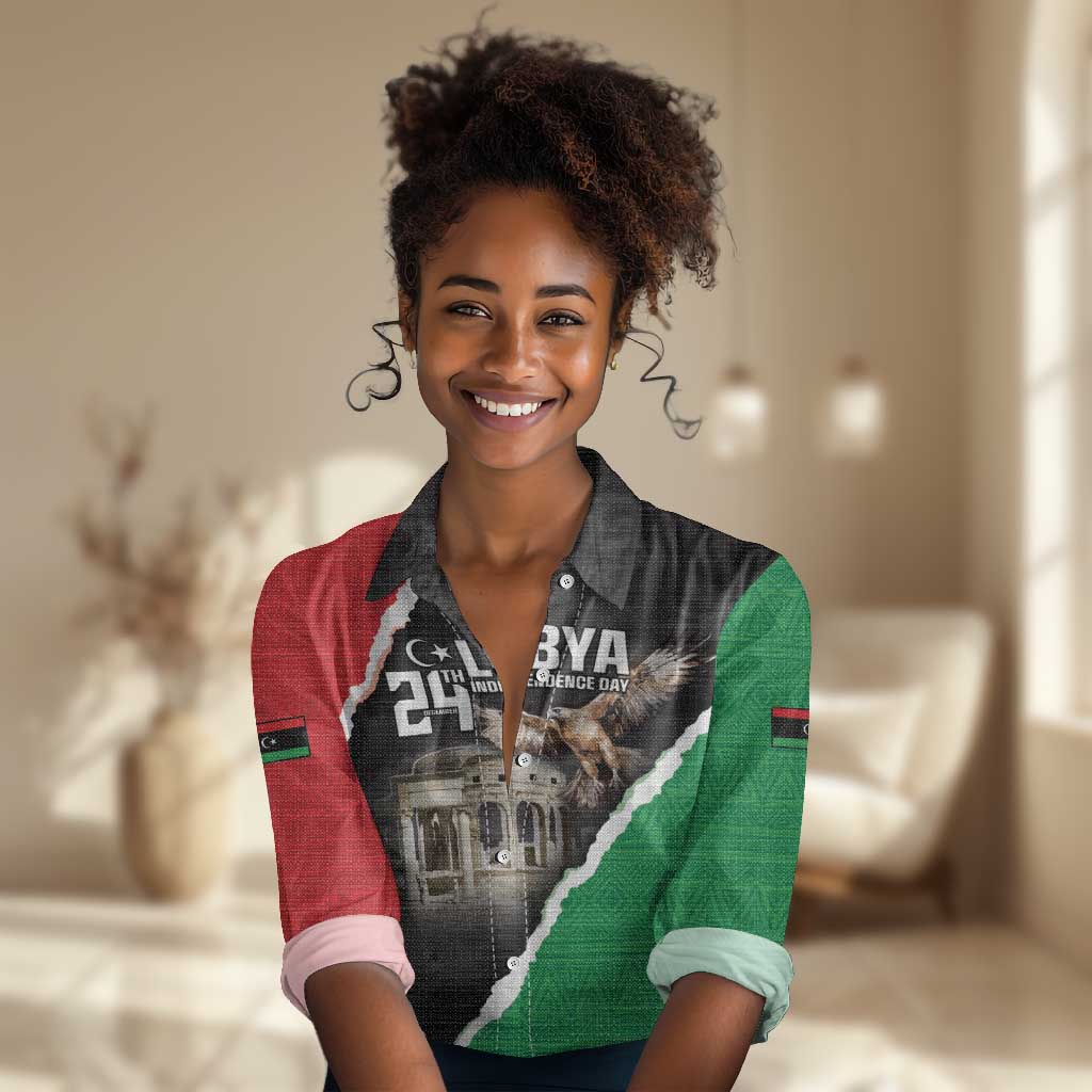 Happy Libya Independence Day Women Casual Shirt Libya In My Heart