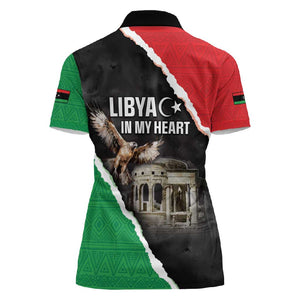 Happy Libya Independence Day Women Polo Shirt Libya In My Heart