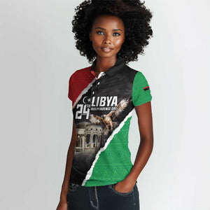 Happy Libya Independence Day Women Polo Shirt Libya In My Heart