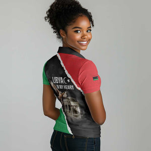 Happy Libya Independence Day Women Polo Shirt Libya In My Heart