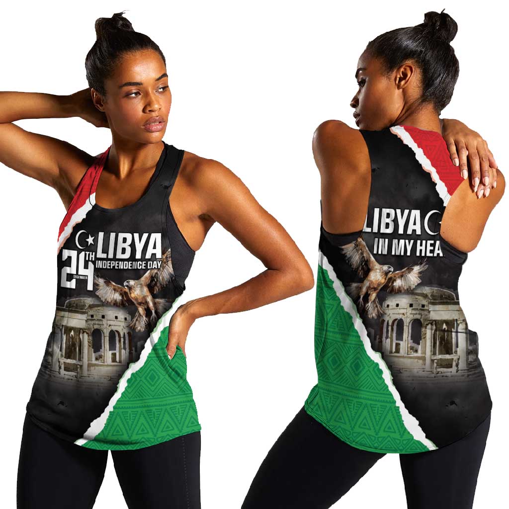 Happy Libya Independence Day Women Racerback Tank Libya In My Heart