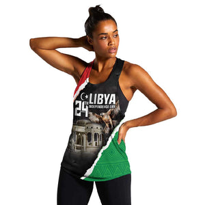 Happy Libya Independence Day Women Racerback Tank Libya In My Heart