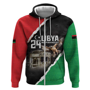 Happy Libya Independence Day Zip Hoodie Libya In My Heart