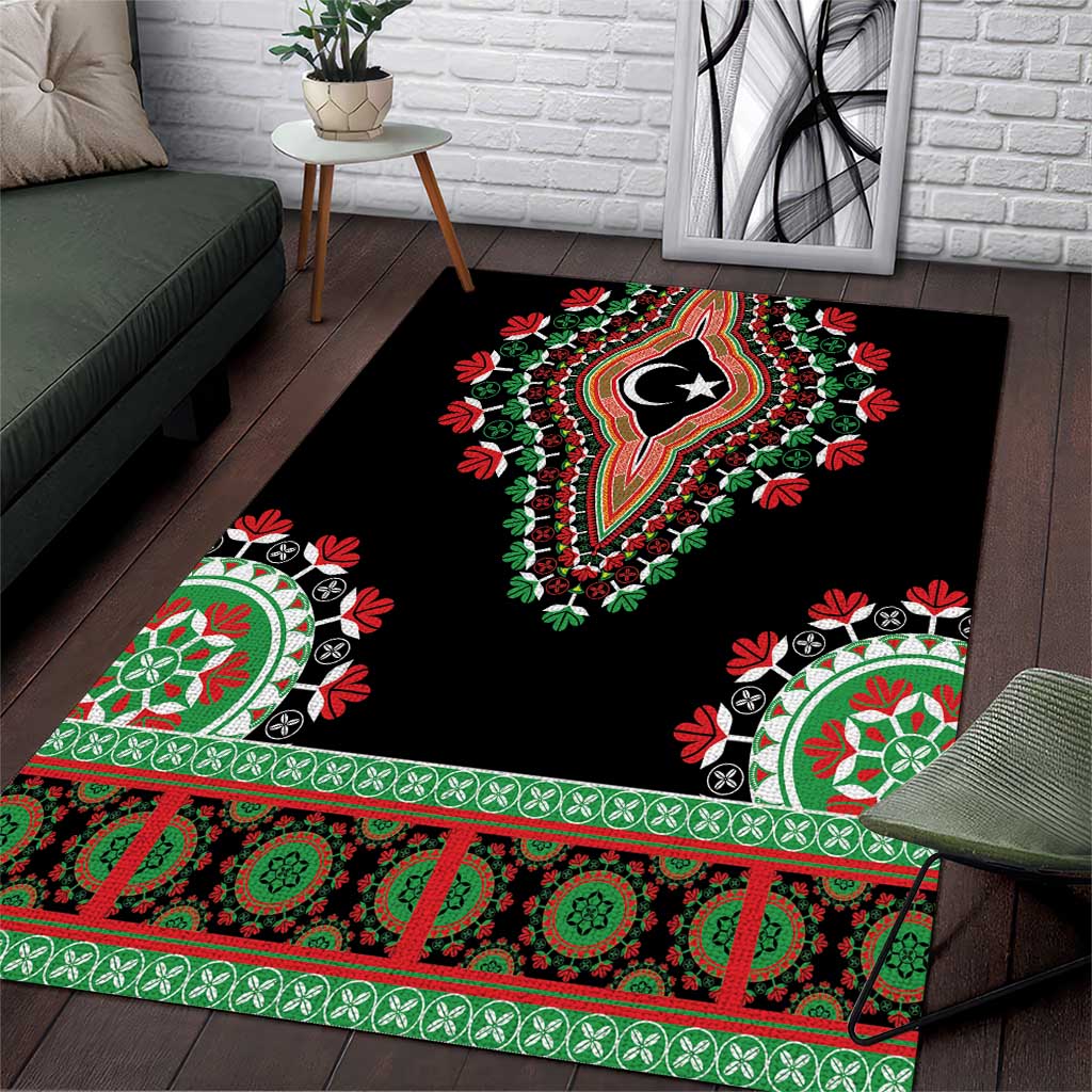 Libya Barbary Lion Area Rug Dashiki Simple Style