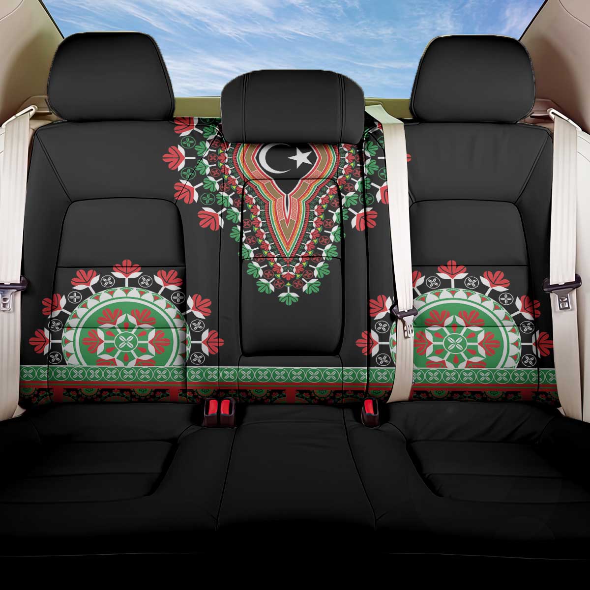 Libya Barbary Lion Back Car Seat Cover Dashiki Simple Style