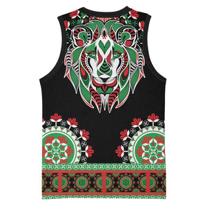 Libya Barbary Lion Basketball Jersey Dashiki Simple Style LT05