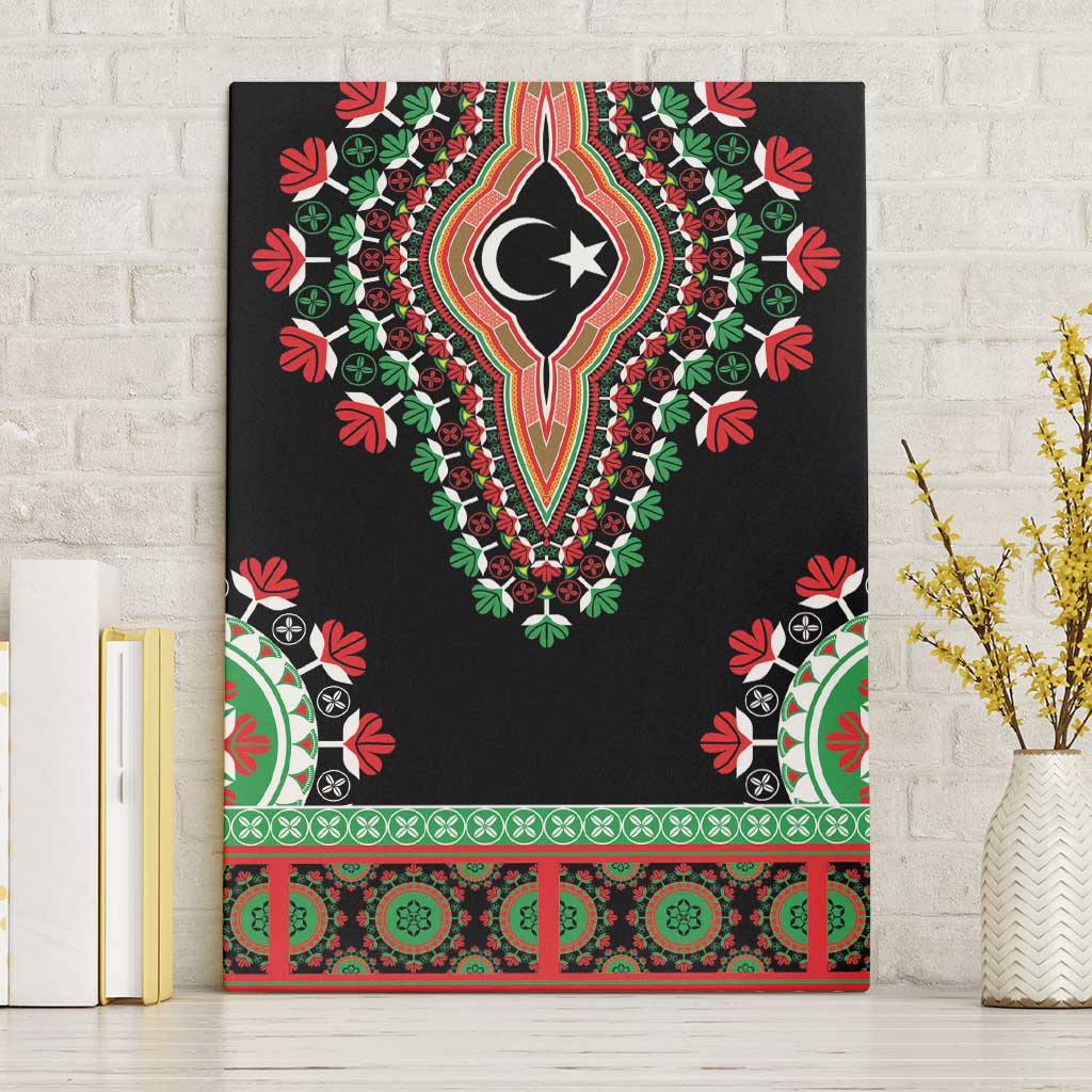 Libya Barbary Lion Canvas Wall Art Dashiki Simple Style