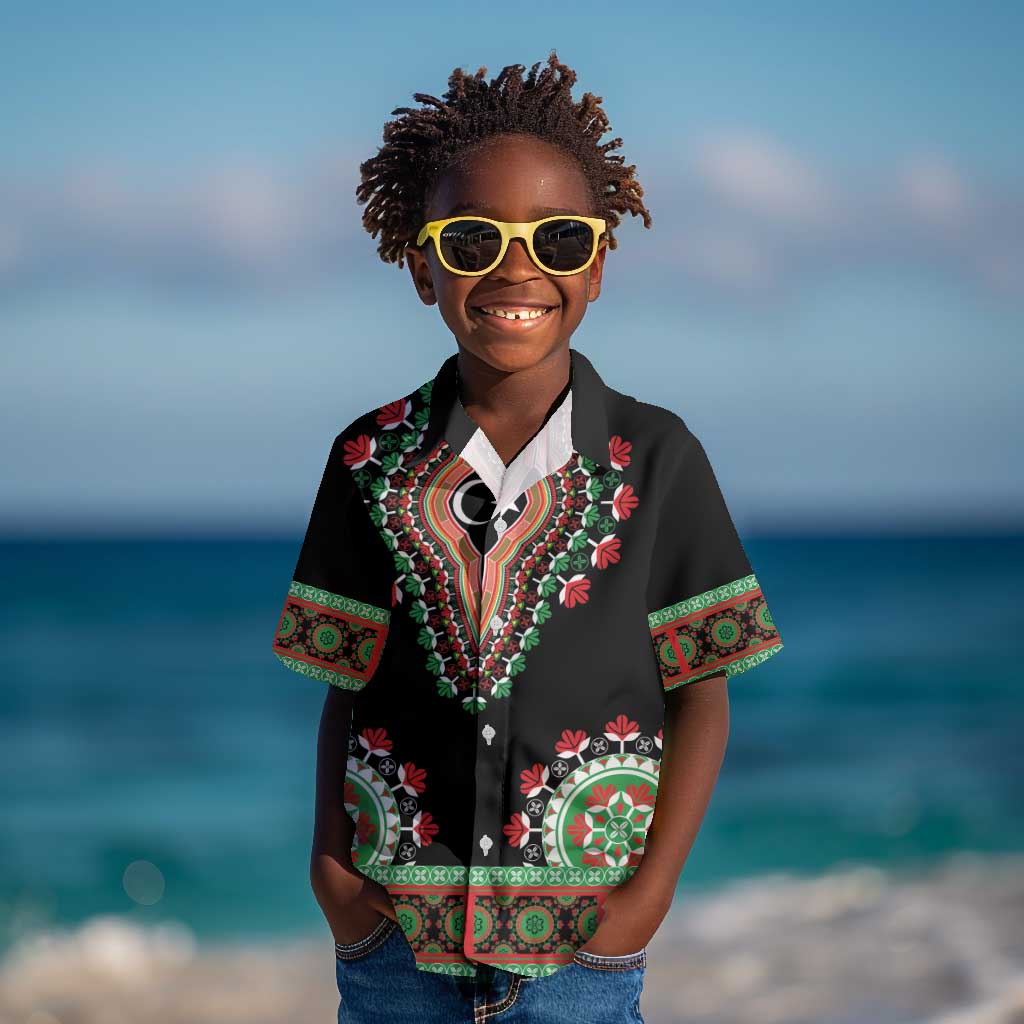 Libya Barbary Lion Kid Hawaiian Shirt Dashiki Simple Style