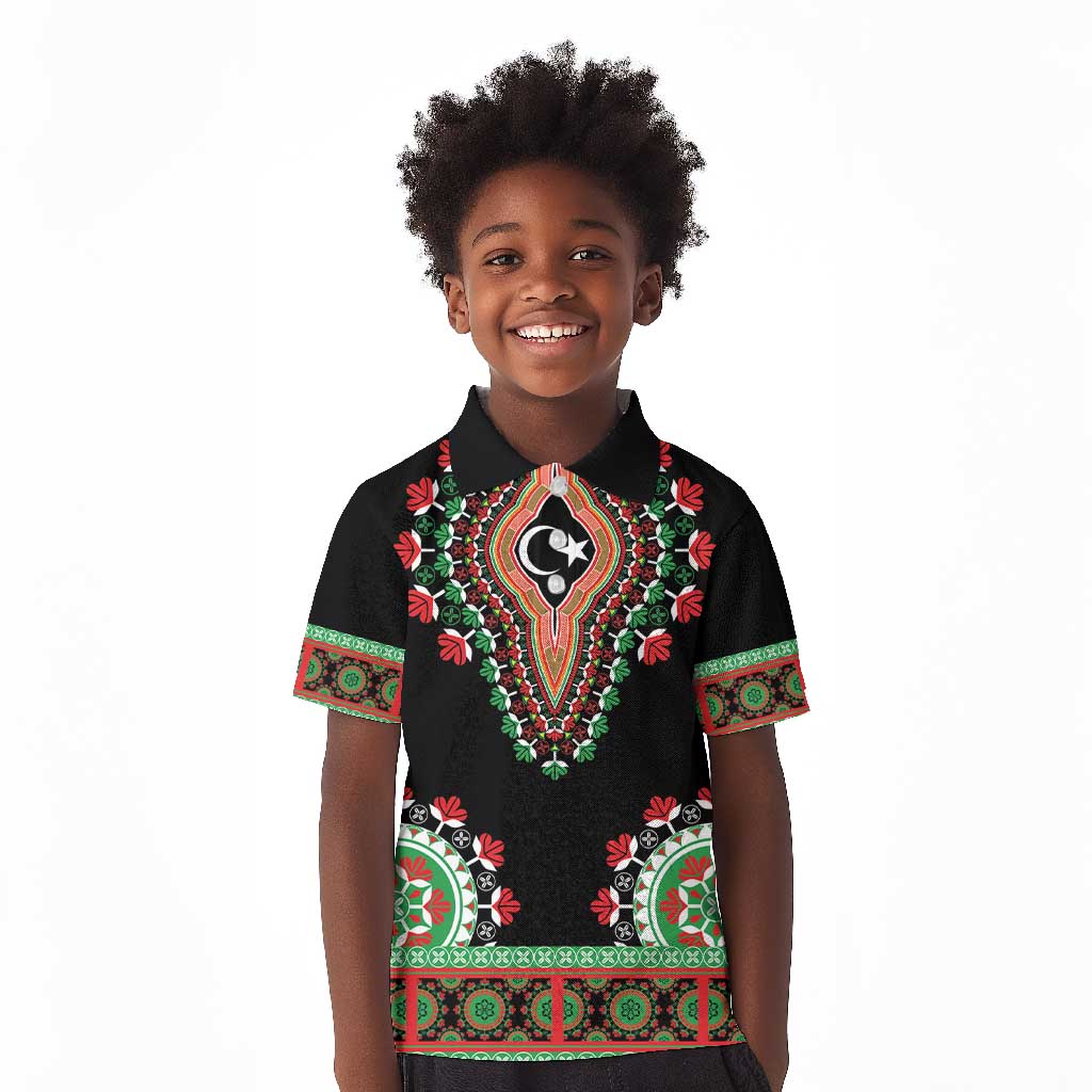 Libya Barbary Lion Kid Polo Shirt Dashiki Simple Style