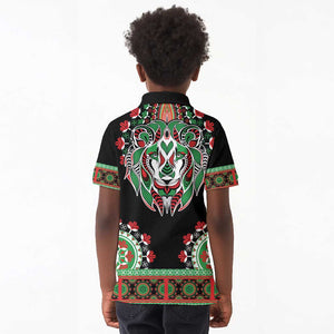 Libya Barbary Lion Kid Polo Shirt Dashiki Simple Style