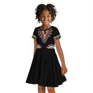 Libya Barbary Lion Kid Short Sleeve Dress Dashiki Simple Style