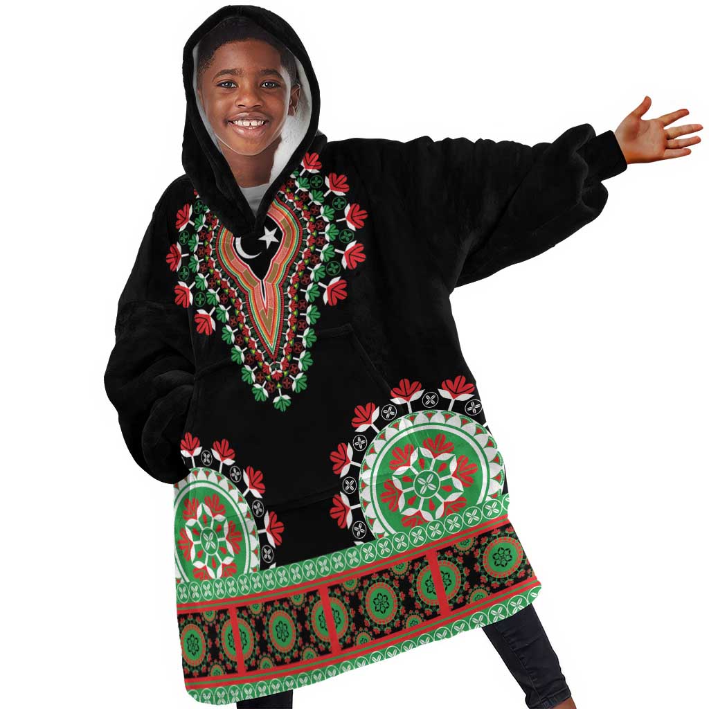 Libya Barbary Lion Kid Wearable Blanket Hoodie Dashiki Simple Style