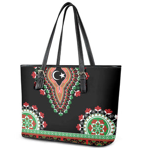 Libya Barbary Lion Leather Tote Bag Dashiki Simple Style