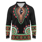 Libya Barbary Lion Long Sleeve Polo Shirt Dashiki Simple Style