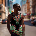 Libya Barbary Lion Men Tank Top Dashiki Simple Style