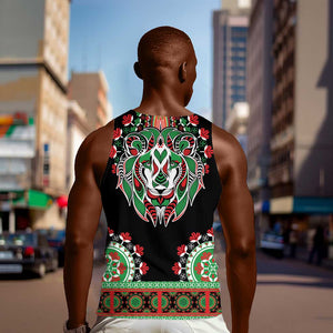 Libya Barbary Lion Men Tank Top Dashiki Simple Style