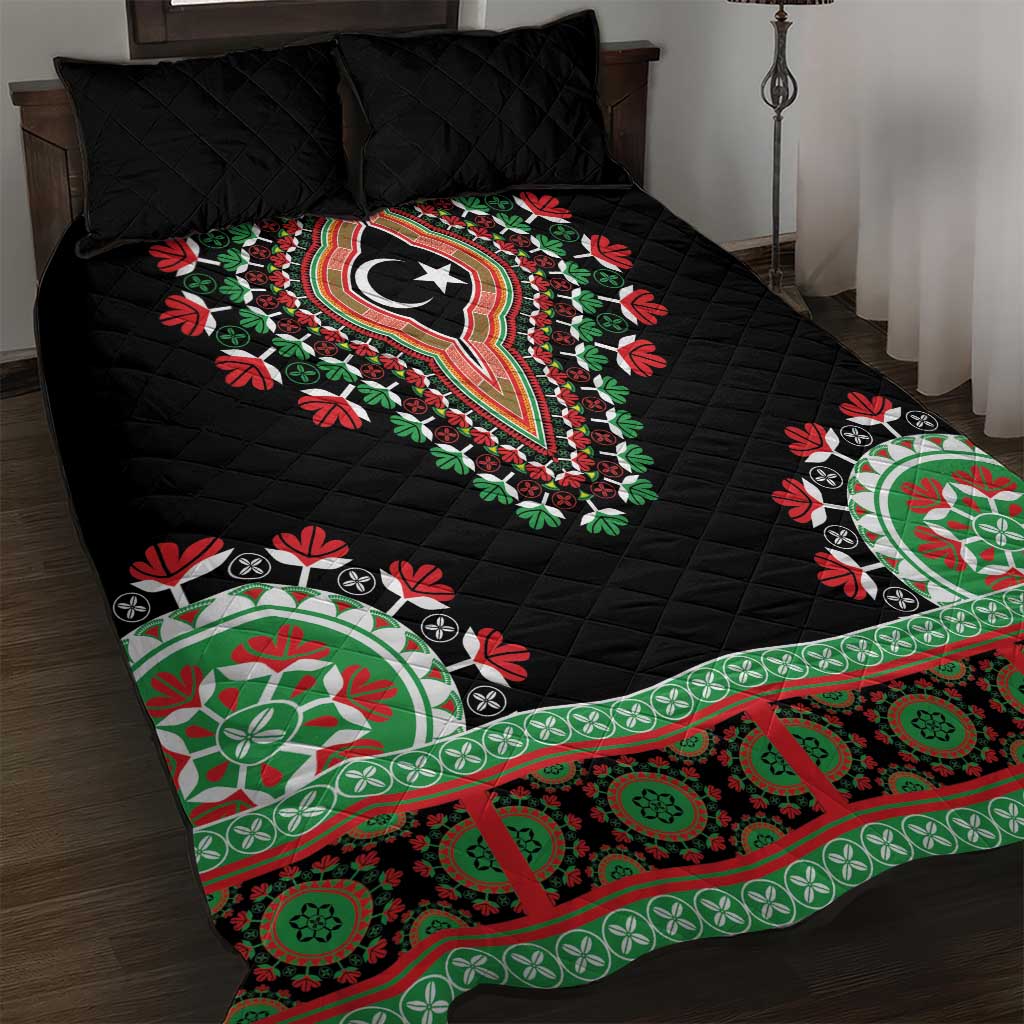 Libya Barbary Lion Quilt Bed Set Dashiki Simple Style