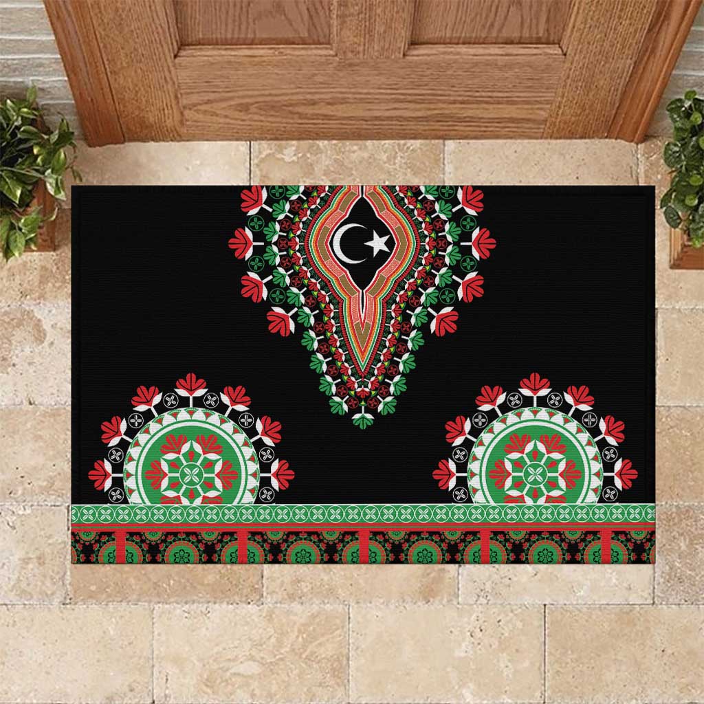 Libya Barbary Lion Rubber Doormat Dashiki Simple Style