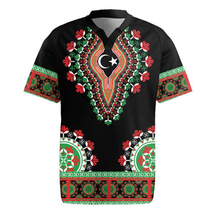 Libya Barbary Lion Rugby Jersey Dashiki Simple Style