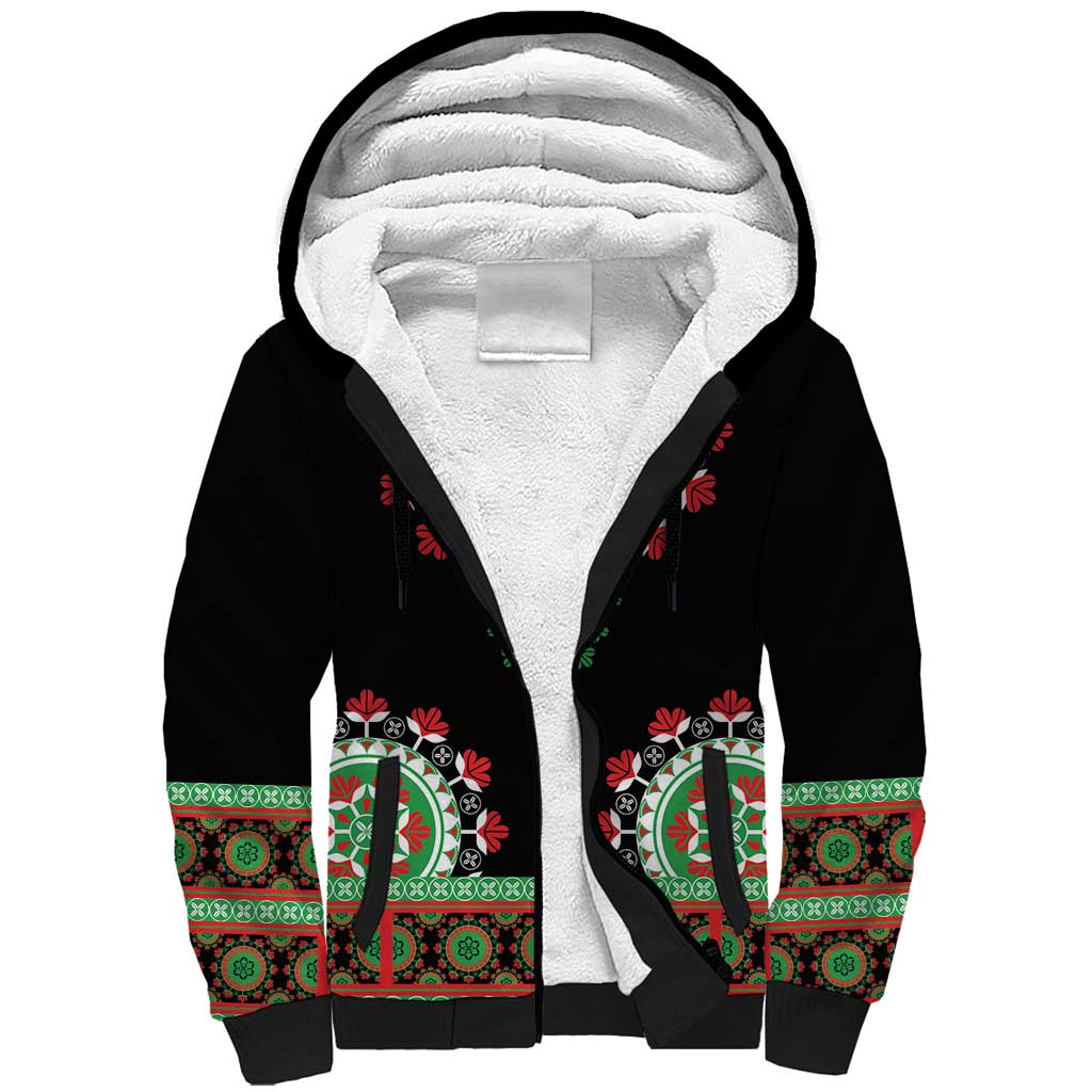 Libya Barbary Lion Sherpa Hoodie Dashiki Simple Style