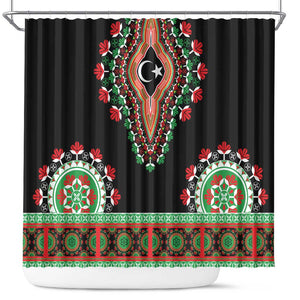 Libya Barbary Lion Shower Curtain Dashiki Simple Style