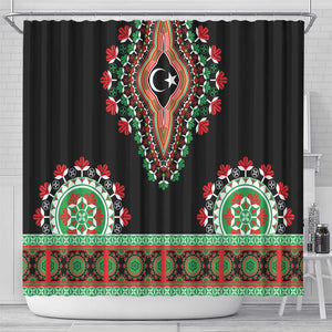 Libya Barbary Lion Shower Curtain Dashiki Simple Style