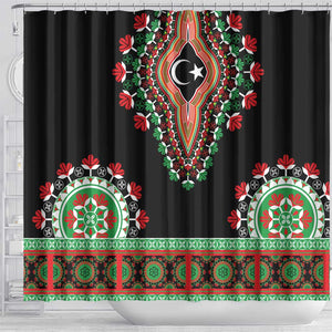 Libya Barbary Lion Shower Curtain Dashiki Simple Style