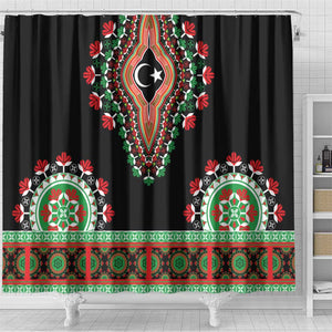 Libya Barbary Lion Shower Curtain Dashiki Simple Style