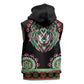 Libya Barbary Lion Sleeveless Zip Hoodie Dashiki Simple Style - African Pride