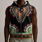 Libya Barbary Lion Sleeveless Zip Hoodie Dashiki Simple Style - African Pride