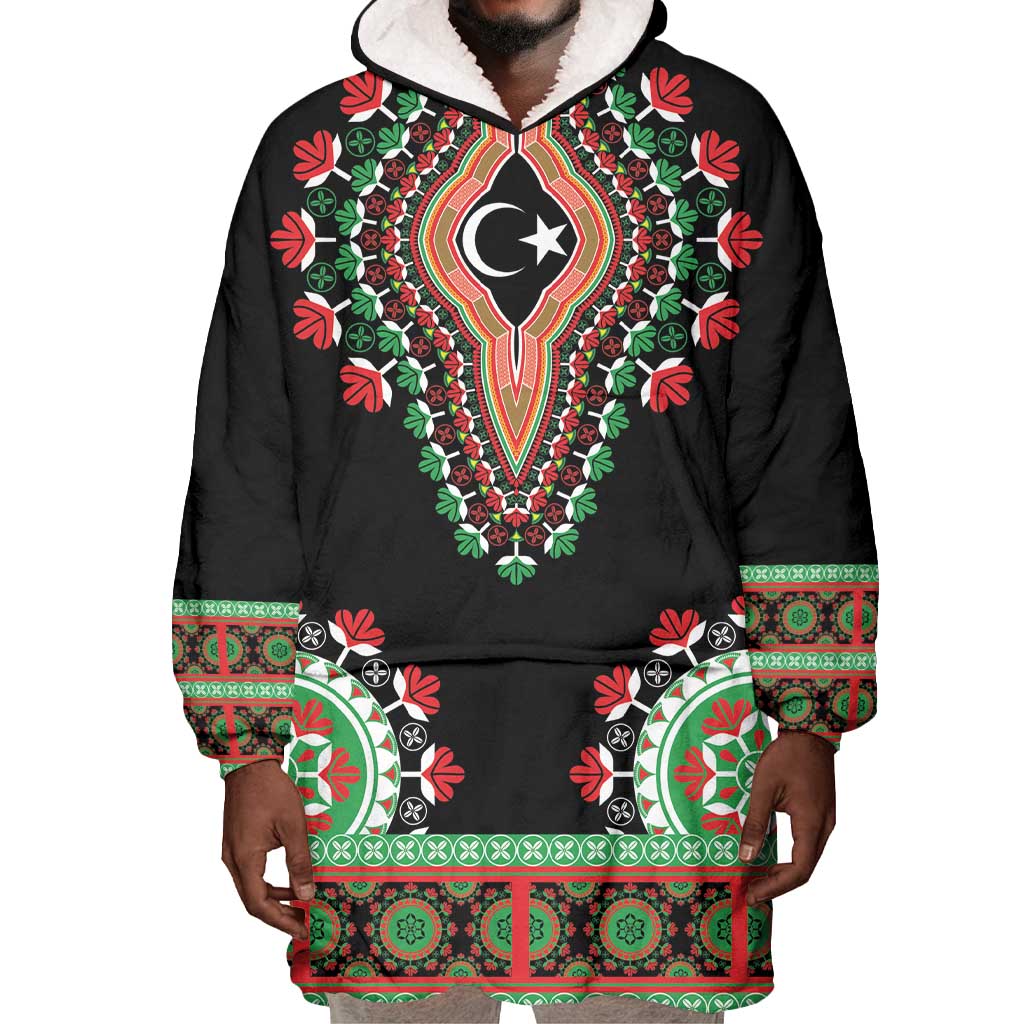 Libya Barbary Lion Wearable Blanket Hoodie Dashiki Simple Style