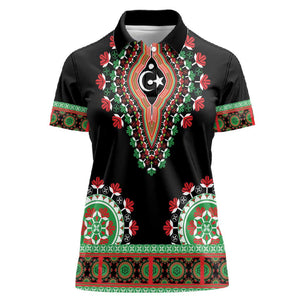 Libya Barbary Lion Women Polo Shirt Dashiki Simple Style