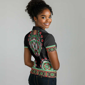 Libya Barbary Lion Women Polo Shirt Dashiki Simple Style