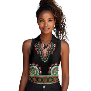 Libya Barbary Lion Women Sleeveless Polo Shirt Dashiki Simple Style