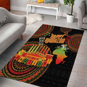 Kwanzaa Kinara Candles Area Rug African Tribal Pattern