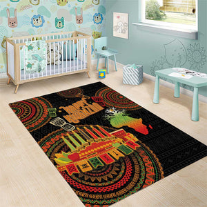 Kwanzaa Kinara Candles Area Rug African Tribal Pattern