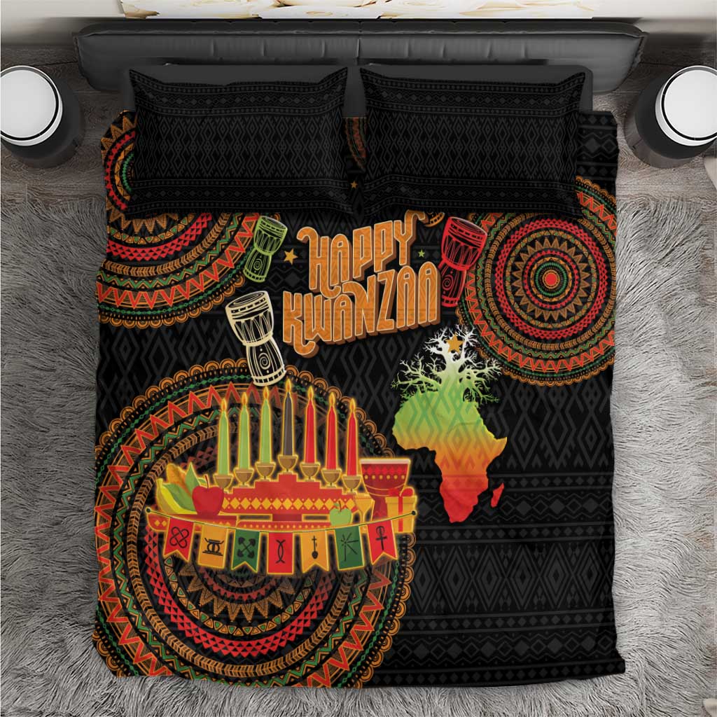 Kwanzaa Kinara Candles Bedding Set African Tribal Pattern