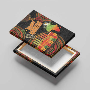 Kwanzaa Kinara Candles Canvas Wall Art African Tribal Pattern