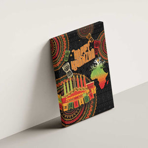 Kwanzaa Kinara Candles Canvas Wall Art African Tribal Pattern