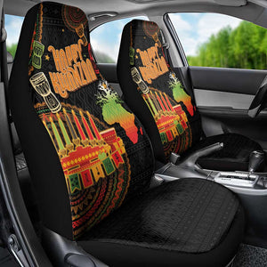 Kwanzaa Kinara Candles Car Seat Cover African Tribal Pattern